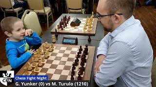 G Yunker 0 vs M Turulo 1210 Chess Fight Night CFN Rapid [upl. by Chappelka631]