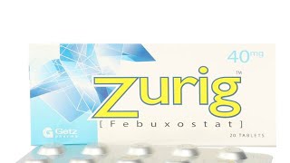 zurig tablet 40mg uses in urdu febuxostat 80mg effects and side effectsAnti gout treatment [upl. by Penney]