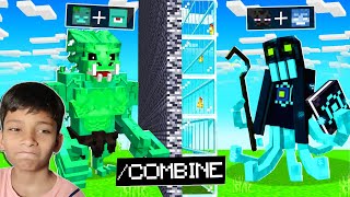 MOB BATTLE but I can COMBINE MOBS  MINECRAFT [upl. by Boyer533]