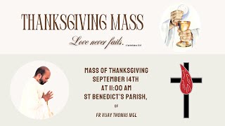 Mass of Thanksgiving of Fr Vijay Thomas MGL [upl. by Atok]