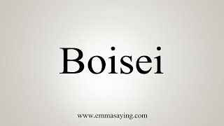 How To Say Boisei [upl. by Llemrej]