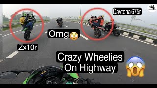 Crazy Superbikes Ride  Superbike Wheelies  Loud Exhausts  Zx10r sound  Sc Project Exhaust [upl. by Etnud]