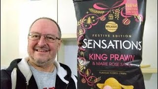 Walkers Festive Edition Sensations King Prawn amp Marie Rose Sauce Crisps  Food Review [upl. by Zia]