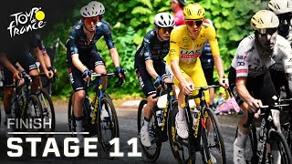 Highlights 2024 Tour de France Stage 11 finish  Cycling on NBC Sports [upl. by Anam586]