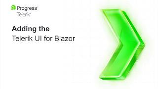 Adding Telerik UI for Blazor to an Existing Blazor Project [upl. by Enelaj]