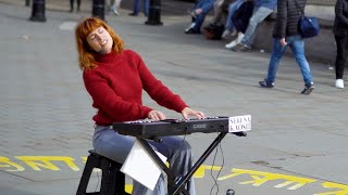 Rihanna Stay by Serena Kaos in Trafalgar Square London April 2024 [upl. by Seagraves]