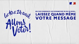 En cas dabsence les dimanches 10 ou 24 avril laissez quand même votre message [upl. by Urson]