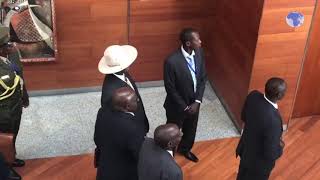 President Kenyattas aide de camp and personal assistant caught up in a push and pull at AU summit [upl. by Scotty]