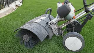 How To Power Broom An Artificial Lawn [upl. by Onirefes]