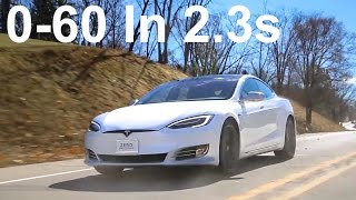 Tesla Model S P100D Review  060mph in 228 seconds [upl. by Weikert]