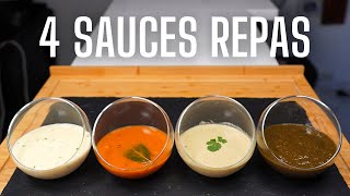 4 DELICIEUSES SAUCES EXPRESS POUR VOS REPAS VIANDES amp ACCOMPAGNEMENTS [upl. by Schinica]