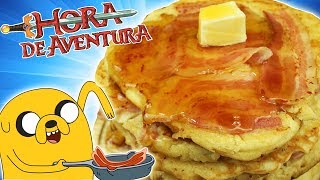 Pancakes de BACON FRITO🥓 de Hora de AVENTURAS😋 Tortitas de BACON [upl. by Rebma380]