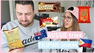 AUSTRALIAN TRIES FILIPINO SNACKS ❤️  rhaze [upl. by Krilov]