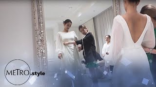 EXCLUSIVE Watch Megan Youngs Wedding Gown Fittings With Patricia Santos And Boom Sason [upl. by Anaynek]