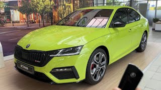 SKODA OCTAVIA RS 2023  FIRST LOOK amp visual REVIEW exterior interior infotainment 20 TSI [upl. by Lippold]