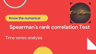 Spearmans rank correlation test in time series analysis [upl. by Adnelg186]