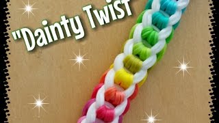 My New quotDainty Twistquot Rainbow Loom BraceletHow To Tutorial [upl. by Geno262]