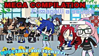 Speciale 200 sub  MEGA COMPILATION  Fumagalli a scuola gacha life🇮🇹 [upl. by Hafeetal]