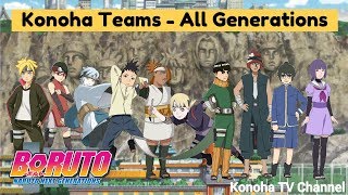 Konoha Teams  All Generations Update Borutos Era [upl. by Ahsemot]