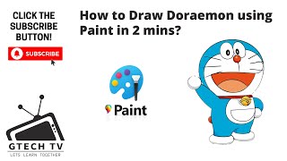 How to draw a Doraemon using MS Paint in just 2 minutes [upl. by Zampardi]