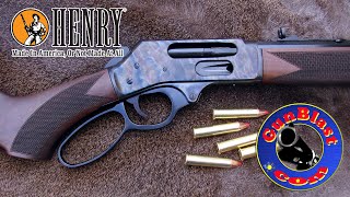 Henry® USA Color Case Hardened Lever Action Side Gate Rifle in 4570 Govt  Gunblastcom [upl. by Jory]