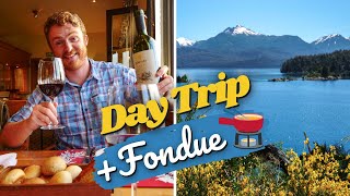 BARILOCHE DAY TRIP Nahuel Huapi BOAT CRUISE 🛥️  FONDUE FOR TWO at Llao Llao Hotel in Argentina 🫕 [upl. by Jaala]