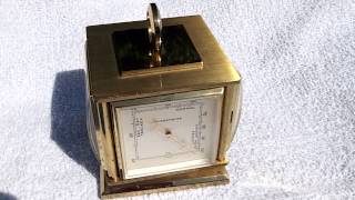 Rare vintage Swiss brass rotating clock Relide weather sta [upl. by Ameyn]