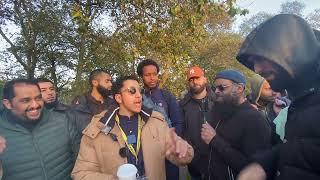 SHIA CHALLENGES BR SHAMSI  SPEAKERS CORNER [upl. by Acirehs]