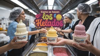 Como se hacen los helados I Como se fabrican los helados [upl. by Kciredohr656]