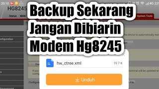 Cara Backup Configuration Huawei Hg8245 [upl. by Getter293]