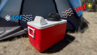 How To Keep Your Tent Cool While Camping  DIY Air Conditioner [upl. by Hynda]