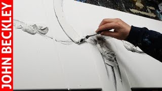 Abstract Painting demonstration in Acrylics with modelling paste  Tolelia [upl. by Felt125]