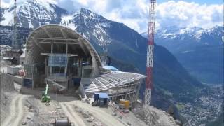 Skyway Monte Bianco  Il cantiere tra le nuvole  Timelapse Pavillon [upl. by Enyamrahs]