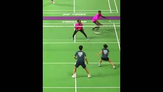 Cool save by Uganda badminton mixed doubles pair vs Japan at Junior World Badminton Championship [upl. by Lunneta]