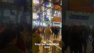 Amsterdam Train Station on Kings Day [upl. by Tnirb16]