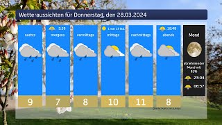 Das Wetter für Donnerstag den 28032024 [upl. by Revlis]