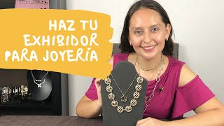 ¿Cómo hacer un exhibidor de collares de moda de cartón  para joyería  casero DIY  Tips joyeria [upl. by Aday858]