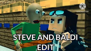 Futuristichub Steve And Baldi Edit credit goes to WildCraftStudio [upl. by Eeb]