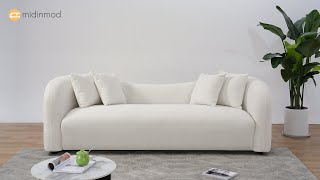 Hana White Boucle Sofa – Modern Simplicity for Your Home [upl. by Drud]