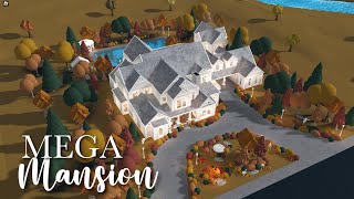 MEGA MANSION BLOXBURG SPEEDBUILD WITH GUEST HOUSE AND POOL [upl. by Reginnej]