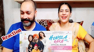 Reaction on Honsla Rakh  Punjabi movie  Trailer [upl. by Ruphina]