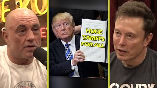 Elon Gives His Opinion On Trumps Tariff Plan  Joe Rogan amp Elon Musk [upl. by Jessamyn]