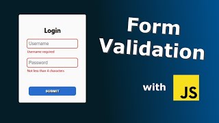 JavaScript Form Validation [upl. by Ophelie]