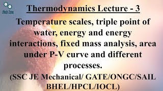 Thermodynamics Lecture 3 for GATE SSC JE ESE and PSU [upl. by Ling]