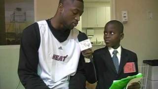 Dwyane Wade is Interviewed by Student Reporter Damon Weaver [upl. by Dhiren212]