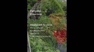 Kindred Garden  Pangako cover lyrics [upl. by Akima]