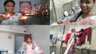 bap re 😱itana kaam karna pagega Diwali ke liye  happy dhanterash  youtubevlog vlogs viralvlog [upl. by Nilved138]