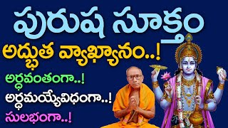 Purusha Suktham Telugu meaning by Mailavarapu  पुरुषा सूक्तम  పురుష సూక్తం Daiva Bhakthi [upl. by Ainahtan]