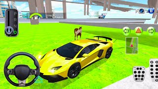 The horse is standing in front of the yellow car  3D Driving Class Simulation  3D Racing Zone [upl. by Clary]