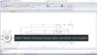 GstarCAD 2022  Stretch Dimension Group [upl. by Ived]